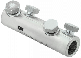 Фотография товара 'IEK Соединитель болтовой луженый СБЛ 240-300/4 1кВ, UCB11-240-300-04-01'