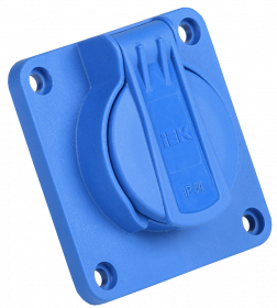 Фотография товара 'IEK Розетка панельная РП17-3 с увеличенным фланцем с з/к с крышкой 2P+PE 16А IP54 MAGNUM, PSN71-016-3-4-54-K07'