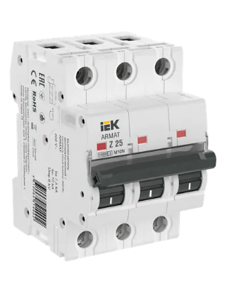 Фотография товара 'IEK ARMAT Автоматический выключатель M10N 3P Z 25А AR-M10N-3-Z025'
