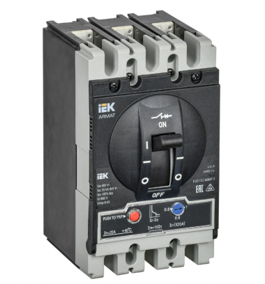 Фотография товара 'IEK ARMAT Автоматический выключатель в литом корпусе 3P типоразмер S 35кА 20А AR-MCCB-3S-035-0020A-ATUC'