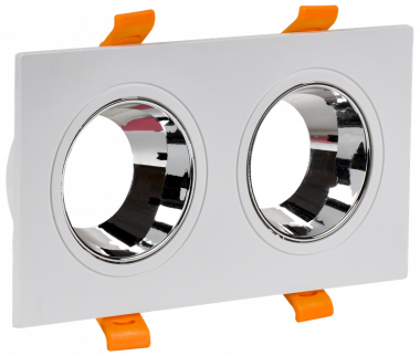 Фотография товара 'IEK LT-UVB0-4108-GU10-2-K23 Светильник 4108 встр. поворотн. 2хGU10'