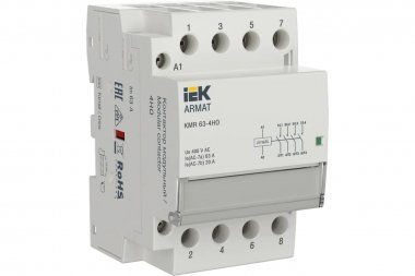 Фотография товара 'IEK AR-KMR20-063-40-024 ARMAT Контактор модульный KMR 63А 24В AC/DC 4НО'