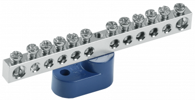 Фотография товара 'IEK Шина N "ноль" на одном угловом изоляторе Ni ШНИ-6х9-14-У1-С, YNN10-14-C1-K07-N'