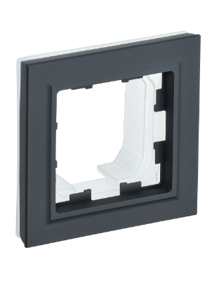 Фотография товара 'IEK BRITE Рамка 1-местная IP44 РУ-1-БрГ-44 графит BR-M12-44-K53'