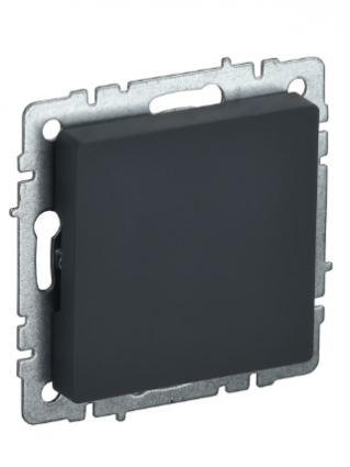 Фотография товара 'IEK BRITE Заглушка с суппортом МЗ10-БрГ графит BR-PL10-K53'