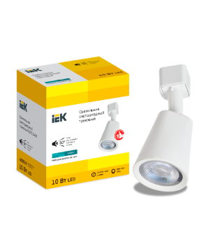 Фотография товара 'IEK LIGHTING Светильник светодиодный трековый ДТО 1403 10Вт 4000К однофазный 50град белый LT-DSO0-1403-10-40-K01'