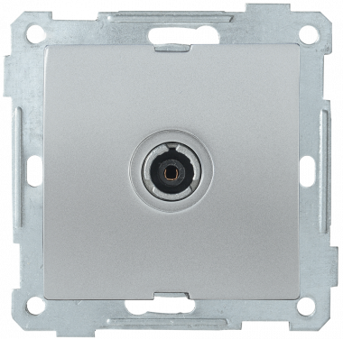 Фотография товара 'IEK Розетка 1-местная телевизионная проходная РТВ10-0-Б BOLERO, EAB12-K23'