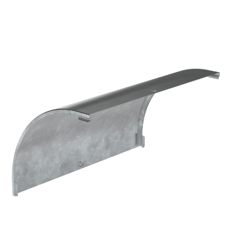 Фотография товара 'IEK Крышка поворота плавного 90град вертикального внешнего (тип В20) ESCA 400мм HDZ CPV41D-0-90-400-08-HDZ'