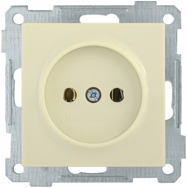 Фотография товара 'IEK Розетка без заземляющего контакта РС10-1-0-Б 10А BOLERO, ERB10-K33-10'