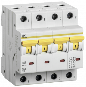 Фотография товара 'IEK Выключатель автоматический ВА47-60M 4Р 63А 6кА B, MVA31-4-063-B'