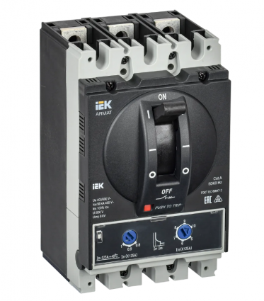 Фотография товара 'IEK ARMAT Автоматический выключатель в литом корпусе 3P типоразмер A 50кА 125А AR-MCCB-3A-050-0125A-ATUC'