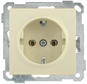 Фотография товара 'IEK Розетка РС11-1-0-Б с заземляющим контактом 16А BOLERO, ERB11-K33-16'
