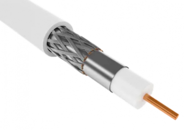 Фотография товара 'IEK Кабель коаксиальный RG6 CCS 75Ом FPE PVC белый (100м), CC1-R6F1-111-100-G'