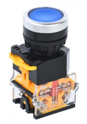 Фотография товара 'IEK Кнопка управления D8-11 d=22мм 1з+1р синяя BBT30-11-3-22-K07'
