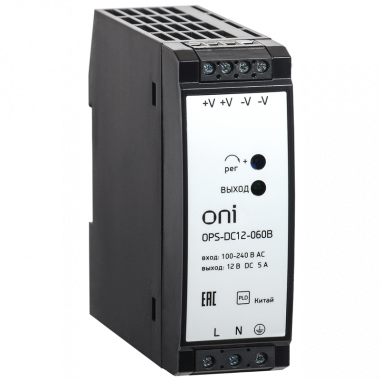 Фотография товара 'IEK OPS-DC12-060B Блок питания OPS 220В AC/12В DC 60Вт ONI'
