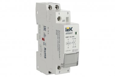 Фотография товара 'IEK AR-KMR10-016-20-230 ARMAT Контактор модульный KMR 16А 230В AC 2НО'