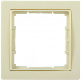 Фотография товара 'IEK Рамка 1-местная квадратная РУ-1-БК BOLERO Q1, EMB12-K33-Q1'