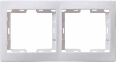 Фотография товара 'IEK Рамка 2-местная горизонтальная РГ-2-КБ КВАРТА, EMK20-K01-DM'