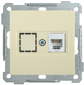 Фотография товара 'IEK Розетка телефонная РТ12-1-Б RJ12 BOLERO, ETB10-K33'