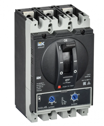 Фотография товара 'IEK ARMAT Автоматический выключатель в литом корпусе 3P типоразмер A 50кА 32А AR-MCCB-3A-050-0032A-ATUC'