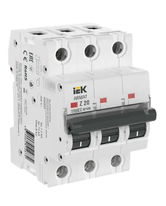 Фотография товара 'IEK ARMAT Автоматический выключатель M10N 3P Z 20А AR-M10N-3-Z020'