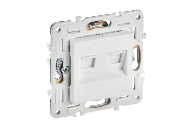 Фотография товара 'IEK SK-K20-1-K01 SKANDY Роз. комп. 2-ая RJ45 кат.5E SK-K03W'