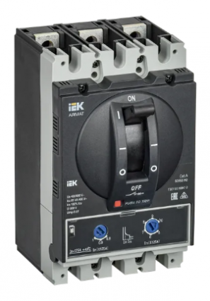 Фотография товара 'IEK ARMAT Автоматический выключатель в литом корпусе 3P типоразмер D 85кА 125А AR-MCCB-3D-085-0125A-ATUC'