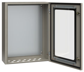 Фотография товара 'IEK Корпус металлический ЩМП-3-0 У2 IP54 с прозрачной дверцей, YKM11-03-54-1'