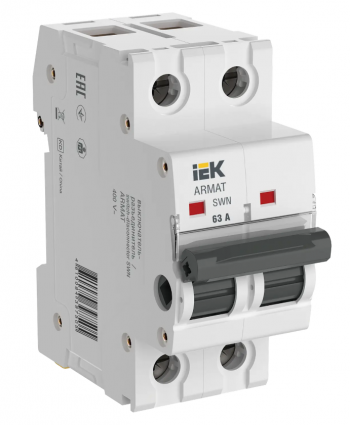 Фотография товара 'IEK ARMAT Выключатель-разъединитель SWN 2P 63А AR-SWN-2-063'