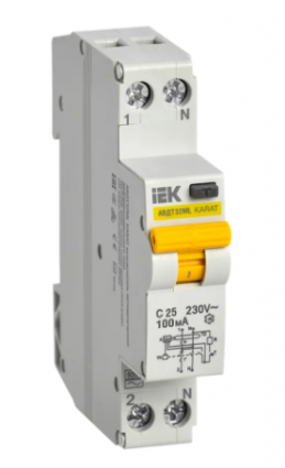 Фотография товара 'IEK Выключатель автоматический дифференциального тока АВДТ32МL C25 100мА KARAT, MVD12-1-025-C-100'