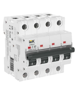 Фотография товара 'IEK ARMAT Автоматический выключатель M10N 4P Z 32А AR-M10N-4-Z032'