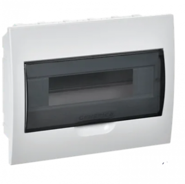 Фотография товара 'IEK Корпус пластиковый ЩРВ-П-12 черная прозрачная дверь IP41 MKP12-V-12-41-G'