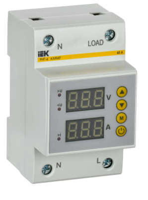 Фотография товара 'IEK Реле напряжения и тока РНТ-д однофазное 54мм 40А IVC31-1-40'