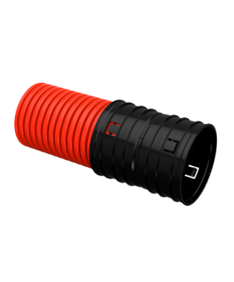 Фотография товара 'IEK Труба гофрированная двустенная ПНД d=200мм красная (25м) CTG12-200-K04-025-R'