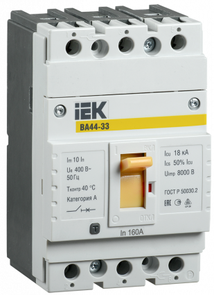 Фотография товара 'IEK Автомат выключатель ВА44 33 3Р 125А 15кА SVA4410-3-0125'