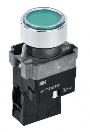 Фотография товара 'IEK Кнопка управления LA167-BWF3371 d=22мм RC 1з с подсветкой BBT20-BWF3371-1-12-67-K06'