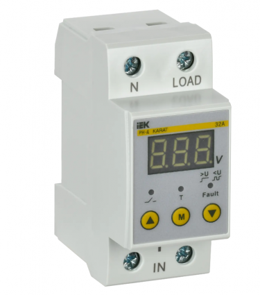 Фотография товара 'IEK Реле напряжения РН-д однофазное 36мм 32А IVR21-1-32'