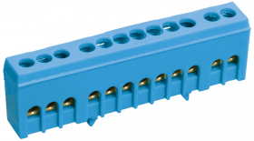 Фотография товара 'IEK Шина N "ноль" в корп изол на DIN-рейку ШНИ-6х9-10-К-С YNN10-69-10KD-K07'