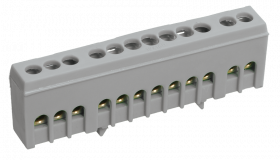 Фотография товара 'IEK Шина L "фаза" в корп изол на DIN-рейку ШНИ-6х9-12-К-Ср YNN10-69-12KD-K02'