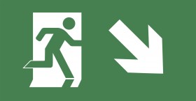 Фотография товара 'IEK Пиктограмма "ВЫХОД/стрелка направленная вниз" PVC для ССА 3000, LPC10-2-30-15-NAPRVN'