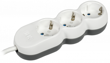 Фотография товара 'IEK Удлинитель У03 3 места 2P+PE/1,5м 3х1,5мм2 16А/250В UNO, WYP53-16-03-D15-Z'