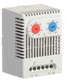 Фотография товара 'IEK Термостат двухканальный УККт от 0 до +60°C NO+NC, YCE-DTNO-NC-60'