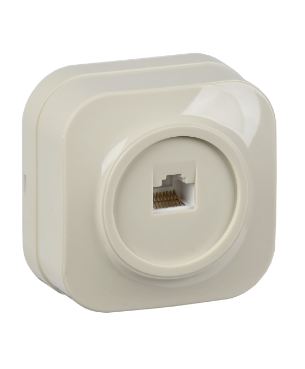 Фотография товара 'IEK Розетка одноместная для открытой установки компьютерная РК10-ХК GLORY кремовый EKH10-K33'