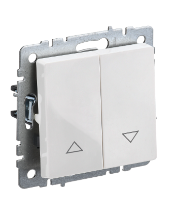 Фотография товара 'IEK BRITE Выключатель жалюзи 10А ВС10-1-5-БрБ белый BR-V15-0-10-K01'