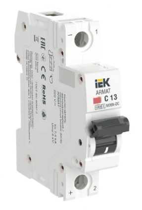 Фотография товара 'IEK ARMAT Автоматический выключатель M06N-DC 1P C 13А AR-M06N-1-C013DC'