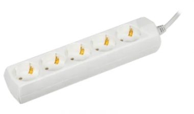 Фотография товара 'IEK Удлинитель У05 5 мест 2P+PE/1,5м 3х1мм2 10А/250В WYP10-10-05-D15-Z-G'