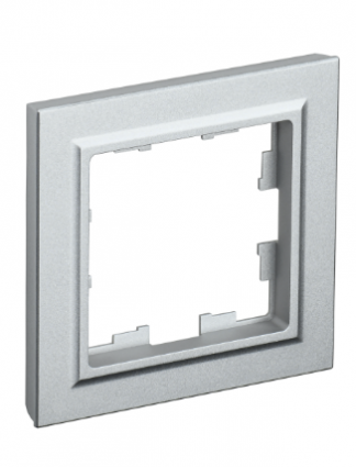 Фотография товара 'IEK BRITE Рамка 1-местная РУ-1-БрА алюминий BR-M12-K47'