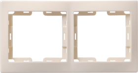 Фотография товара 'IEK РГ-2-ККм Рамка 2 местная горизонтальная КВАРТА EMK20-K33-DM'