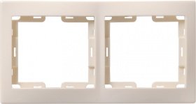 Фотография товара 'IEK РВ-2-ККм Рамка 2 местная вертикальная КВАРТА EMK21-K33-DM'