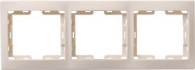 Фотография товара 'IEK РГ-3-ККм Рамка 3 местная горизонтальная КВАРТА EMK30-K33-DM'